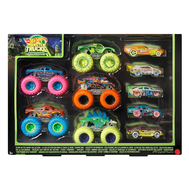 Monster Trucks Glow In The Dark Multipack Hot Wheels