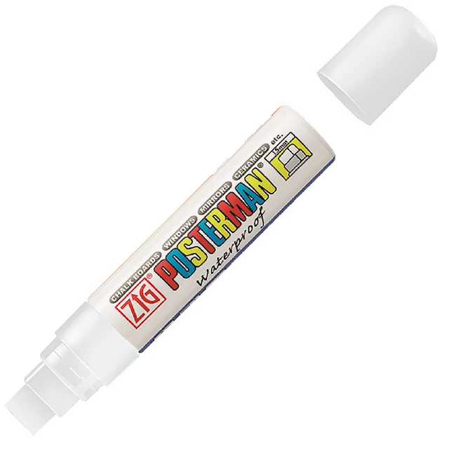 Märkpenna Vit ZIG Posterman B&B 15 mm Kuretake Zig