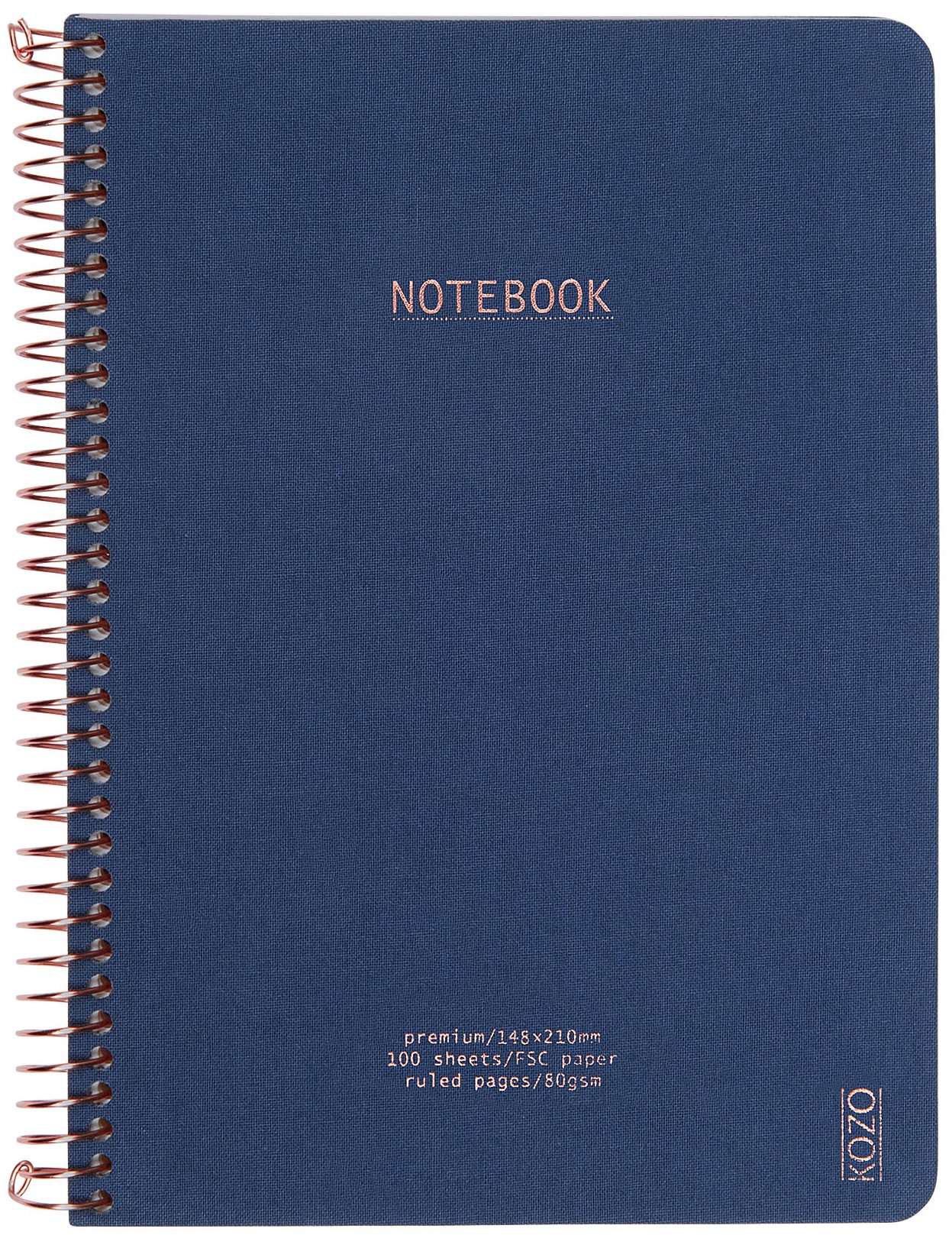 Anteckningsbok A5 Premium Navy KOZO