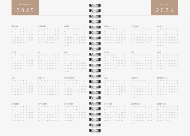 Produktbild 4 för Kalender 2026 A5 Black Marble Almanacksförlaget