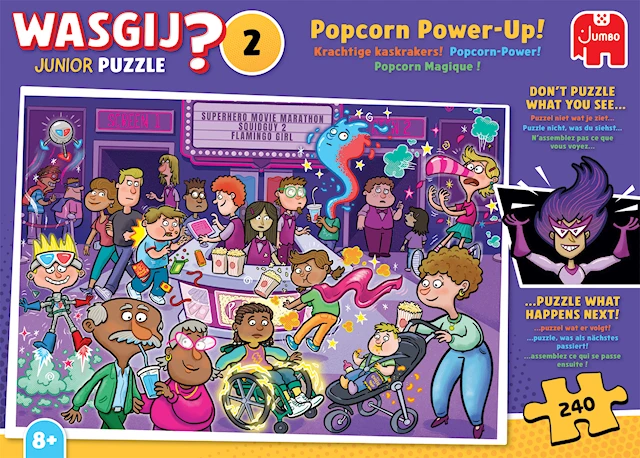 Wasgij Junior 2 - Popcorn Power - Up! Pussel 240 bitar