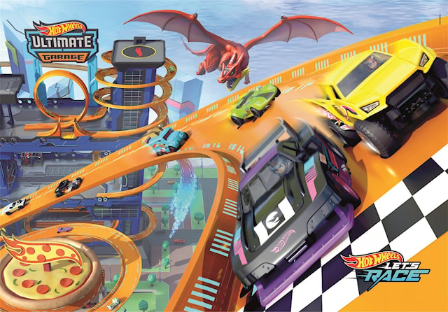 Produktbild 2 för Pussel 104 bitar Hotwheels, Clementoni