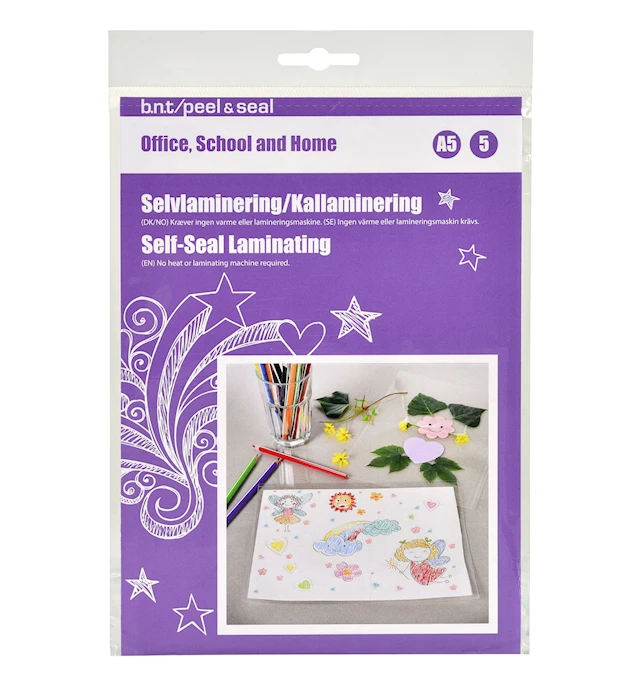 Lamineringsfickor kallaminering A5 5-pack
