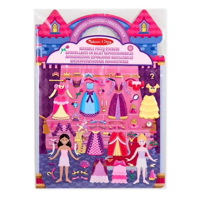 Återanvändbara Puffy Stickers Prinsessa Melissa & Doug