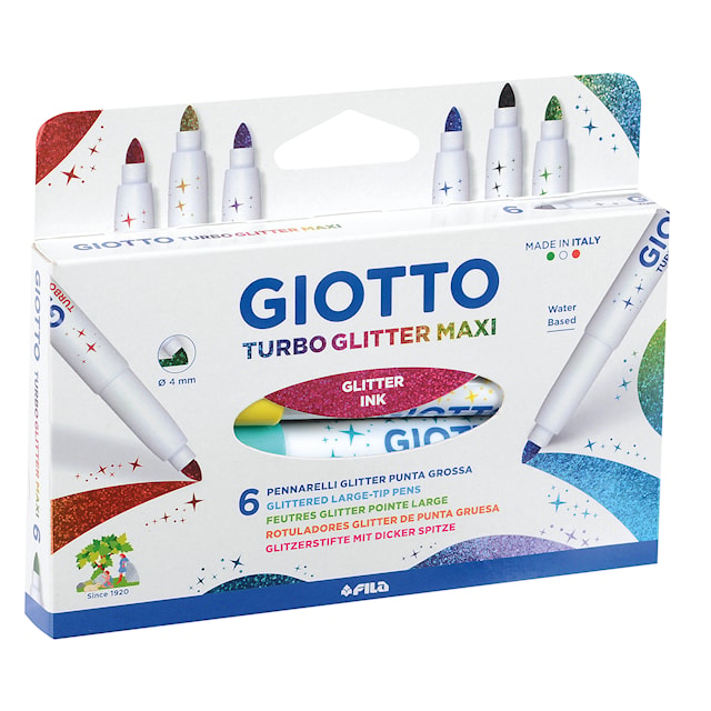 Produktbild 1 för Glitterpennor Extra Tjocka 6-p Giotto