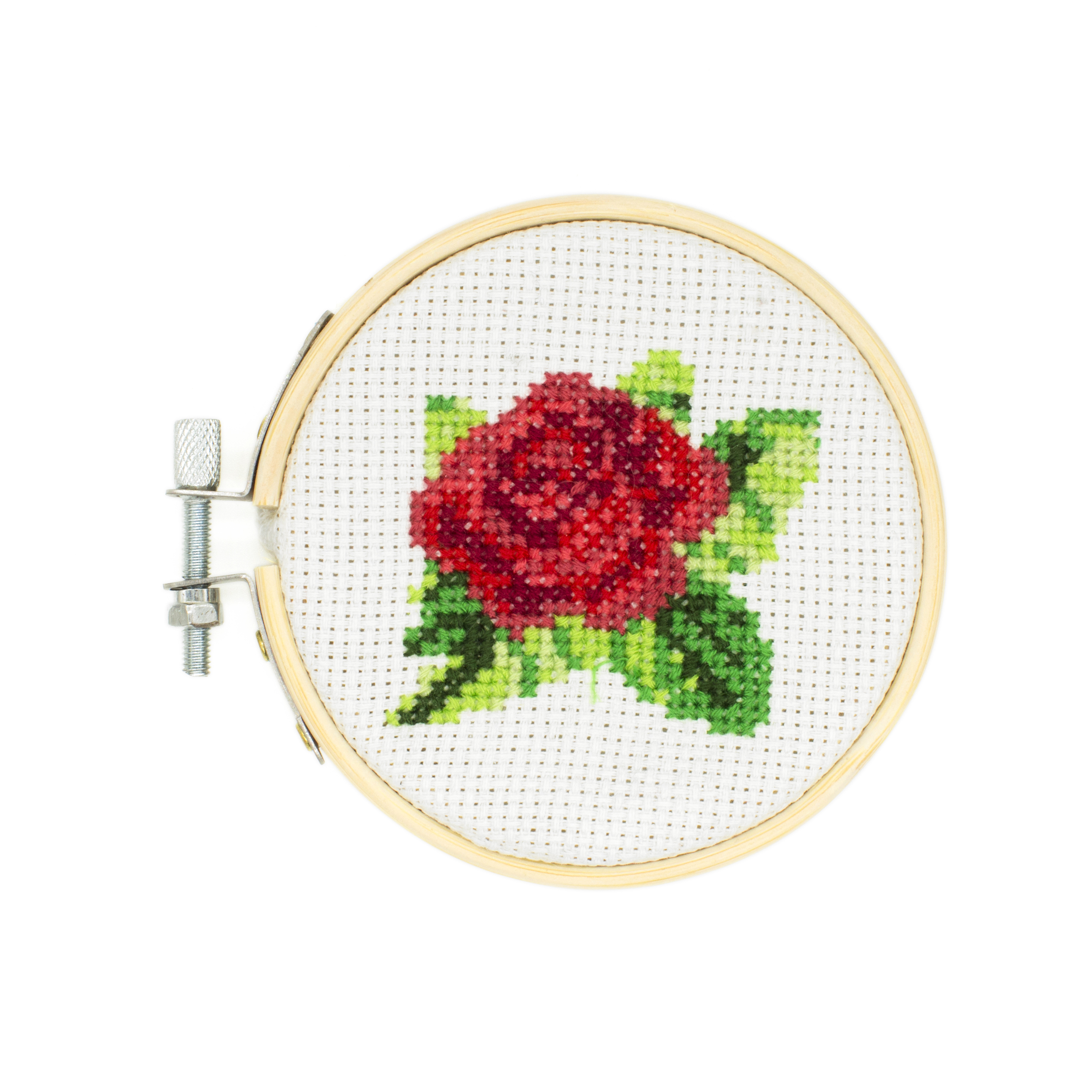 Broderikit Mini Korsstygn Ros Kikkerland
