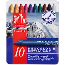 Caran D’ache Caran d'Ache Neocolor II, Pit. 10 cm, paksuus 8,5 mm, värilajitelma, 10 kpl/ 1 pkt