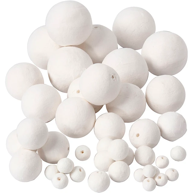 Flirtkulor Vita olika storlekar 42-pack