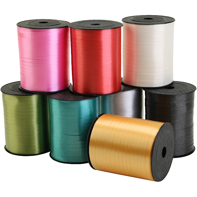 Presentsnöre mixade färger 400 m 8-pack