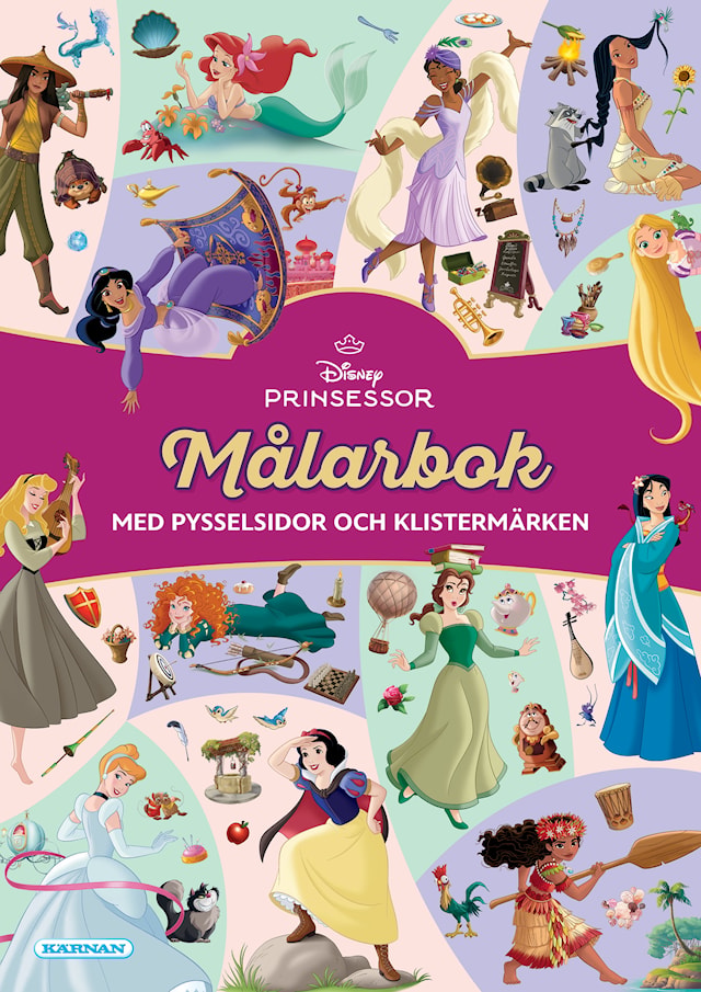 Produktbild 1 för Målarbok Disney Prinsessor med klistermärken Kärnan