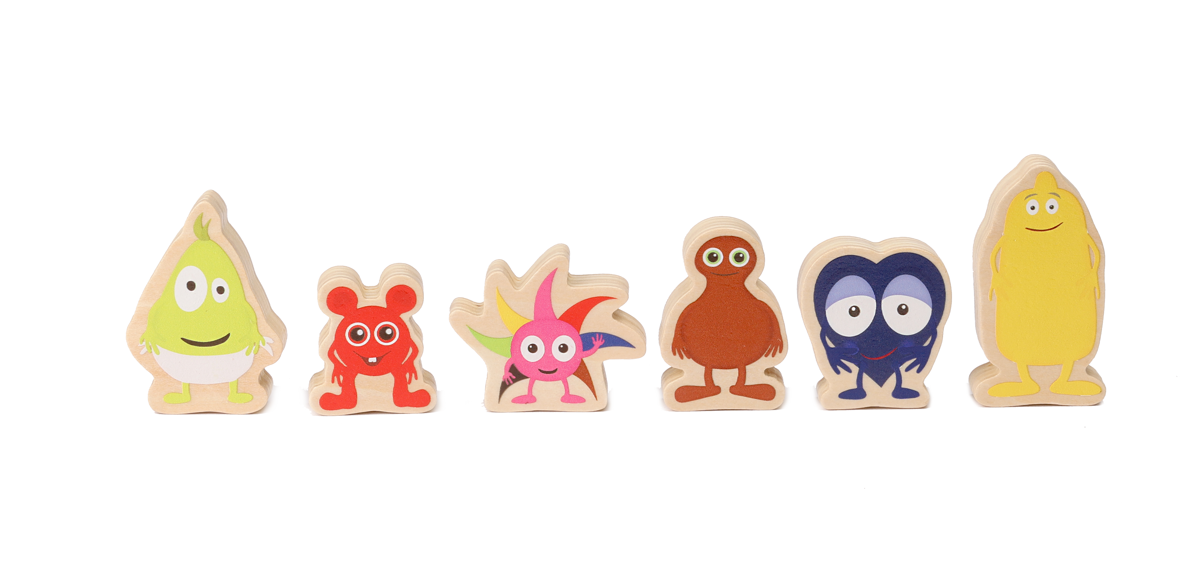 Babblarna Träfigurer 6 stycken Micki