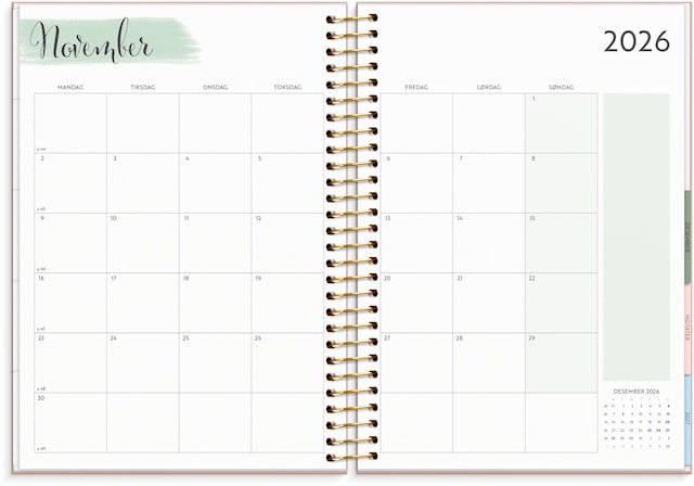 Produktbilde 3 for Kalender Life Organizer 2026 C5 Blomster Burde