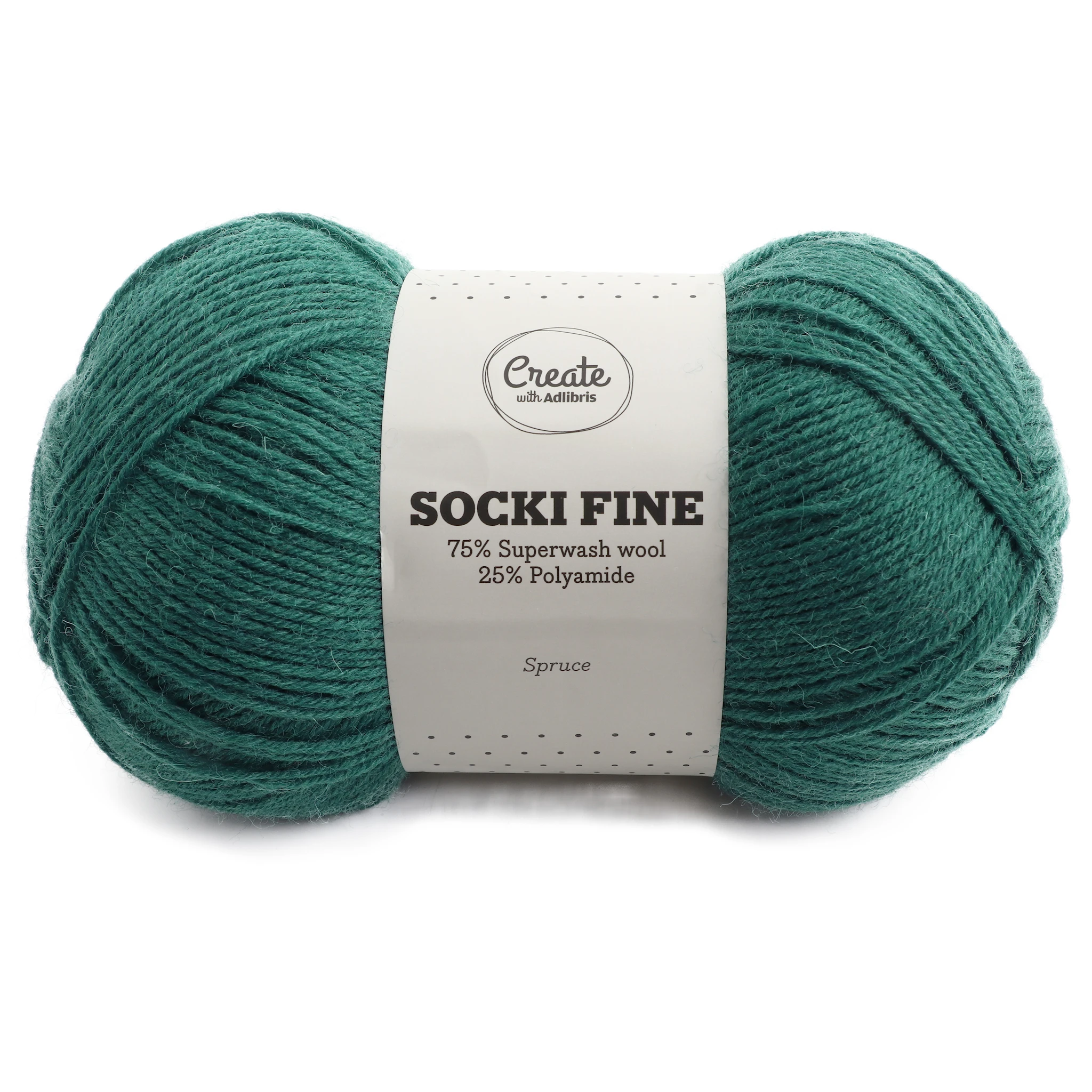 Produktbilde for Socki Fine Ensfarget Garn Ullmiks 100 g Adlibris