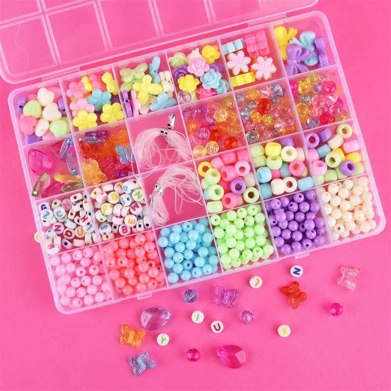 Pärlset 18 olika design i plastetui 600-pack Robetoy