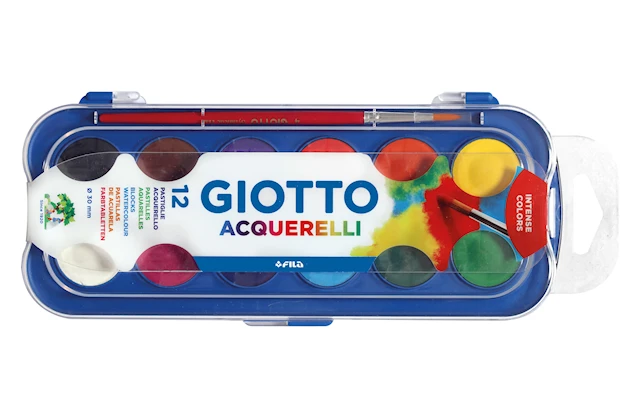 Giotto Aquarelli Vesivärit, 12 väriä