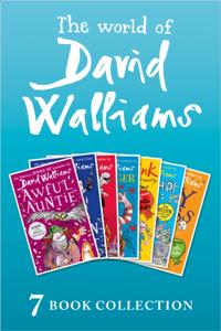 Bokomslag for World of David Walliams: 7 Book Collection (The Boy in the Dress, Mr Stink, Billionaire Boy, Gangsta Granny, Ratburger, Demon Dentist, Awful Auntie)
