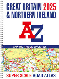 Great Britain A-Z Super Scale Road Atlas 2025 (A3 Spiral)