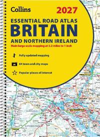 2027 Collins Essential Road Atlas Britain and Northern Ireland (A4 Spiral)