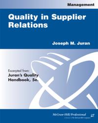 Quality in Supplier Relations