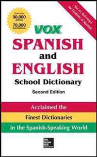 Vox Spanish and English School Dictionary, Paperback, 2nd Edition