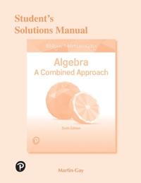Student Solutions Manual for Algebra