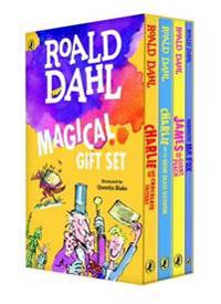 Roald Dahl Magical Gift Boxed Set (4 Books): Charlie and the Chocolate Factory, James and the Giant Peach, Fantastic Mr. Fox, Charlie and the Great Gl