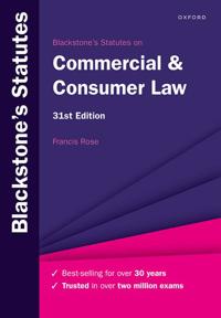 Bokomslag for "Blackstone's Statutes on Commercial & Consumer Law"