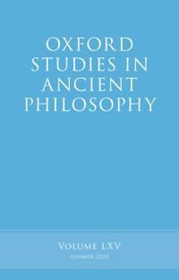 Oxford Studies in Ancient Philosophy