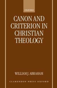 Kirjan kansi "Canon and Criterion in Christian Theology"