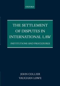 Bokomslag för "The Settlement of Disputes in International Law"