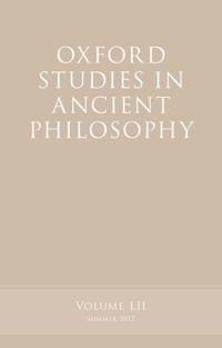 Bokomslag for "Oxford Studies in Ancient Philosophy, Volume 52"