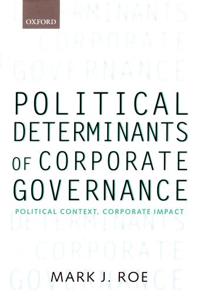 Kirjan kansi "Political Determinants of Corporate Governance"