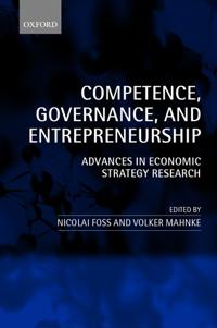 Kirjan kansi "Competence, Governance, and Entrepreneurship"