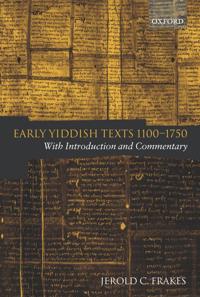 Bokomslag for "Early Yiddish Texts 1100-1750"