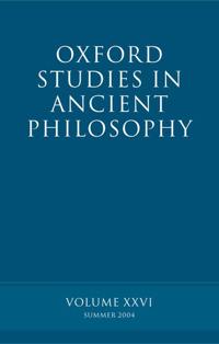 Bokomslag for "Oxford Studies in Ancient Philosophy XXVI"