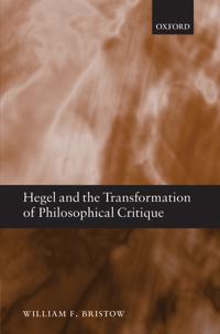 Kirjan kansi "Hegel and the Transformation of Philosophical Critique"