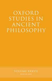 Bokomslag for "Oxford Studies in Ancient Philosophy Volume 37"