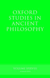Oxford Studies in Ancient Philosophy, Volume 38