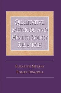 Bokomslag for "Qualitative Methods and Health Policy Research"
