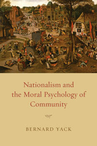 Kirjan kansi "Nationalism and the Moral Psychology of Community"