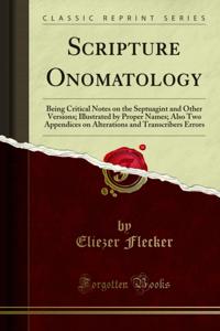 Scripture Onomatology