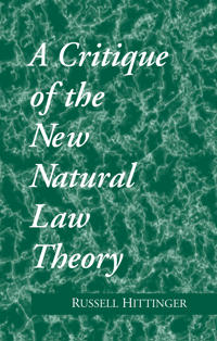 Bokomslag för "Critique of the New Natural Law Theory"