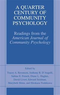 A Quarter Century of Community Psychology