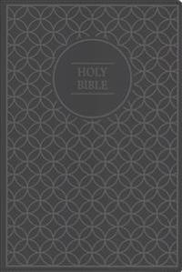 NIV, Value Thinline Bible, Large Print, Leathersoft, Gray/Black, Comfort Print