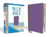 NIV, Thinline Bible, Giant Print, Imitation Leather, Gray/Purple, Red Letter Edition