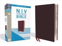 NIV, Thinline Bible, Bonded Leather, Burgundy, Indexed, Red Letter Edition