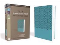 NIV, Super Giant Print Reference Bible, Imitation Leather, Blue, Red Letter Edition
