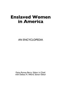 Enslaved Women in America