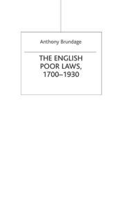 Bokomslag för "The English Poor Laws 1700-1930"