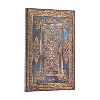 2026 Blue Luxe (Luxe Design) Maxi 12-month Horizontal Hardcover Flexi Dayplanner 2026 (Elastic Band Closure)